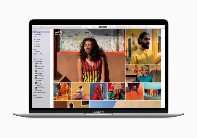 Starting with 256GB of storage, new MacBook Air allows customers to store even more movies, photos and files. Courtesy Apple