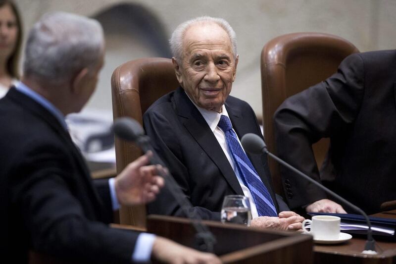 Shimon Peres was taken to hospital on 13 September 2016 after suffering a stroke and is conscious and in stable but serious condition.  EPA/ABIR SULTAN