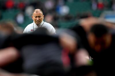 LONDON, ENGLAND - NOVEMBER 11:  Eddie Jones, Head coach of England looks on prior to the Old Mutual Wealth Series match between England and Argentina at Twickenham Stadium on November 11, 2017 in London, England.  (Photo by Laurence Griffiths/Getty Images)