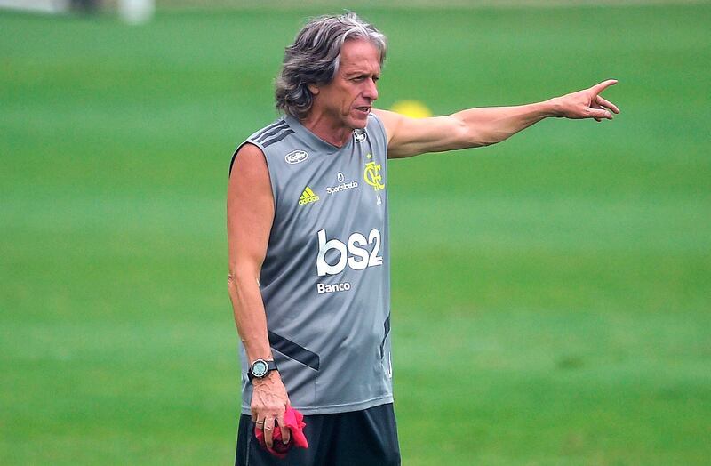 Flamengo manager Jorge Jesus during a training session. AFP