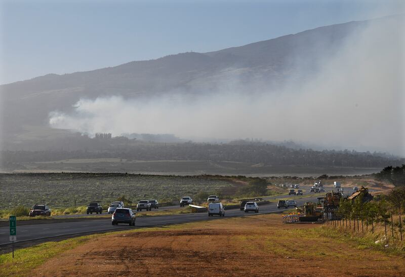 Several communities were forced to evacuate as the dry season and strong winds made for dangerous fire conditions.  AP