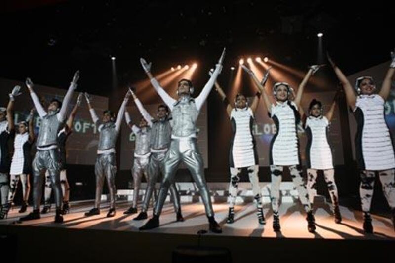 Students from the Dubai Modern High School perform in Rock U, an adaptation of the hit Queen musical We Will Rock You.