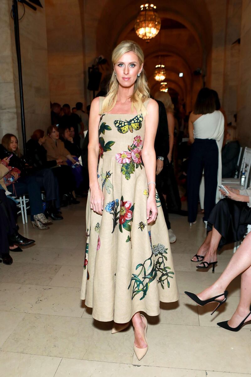 Nicky Hilton Rothschild attends the Oscar De La Renta show during New York Fashion Week on February 10, 2020. AFP