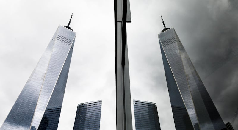 A view shows the One World Trade Center and its reflection in New York City, US. It is 541.3 metres in height and has 94 floors, making the sixth tallest completed building in the world. Justin Lane / EPA