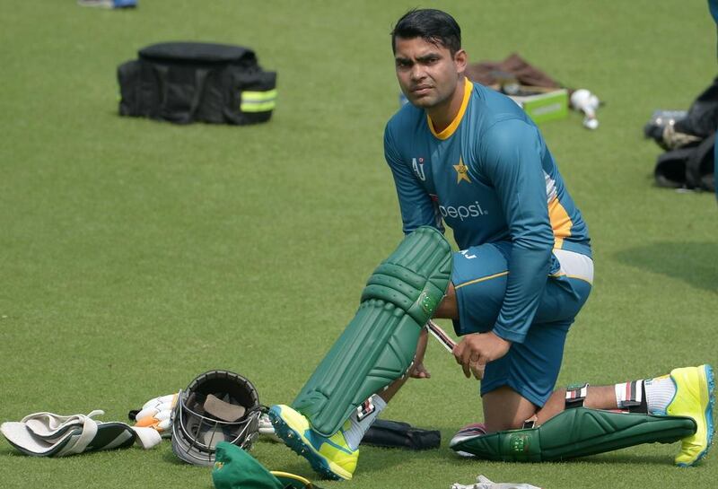 Umar Akmal had been dropped by Pakistan on disciplinary grounds but a series of impressive innings has seen him recalled for the West Indies series in the UAE. Dibyangshu Sarkar / AFP