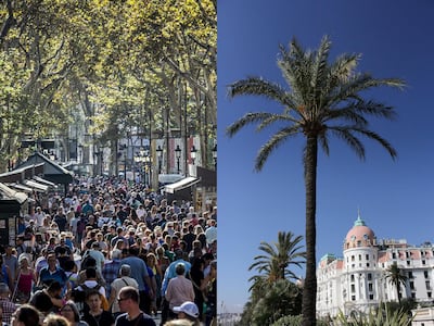 From left: Barcelona, Spain versus Nice, France.