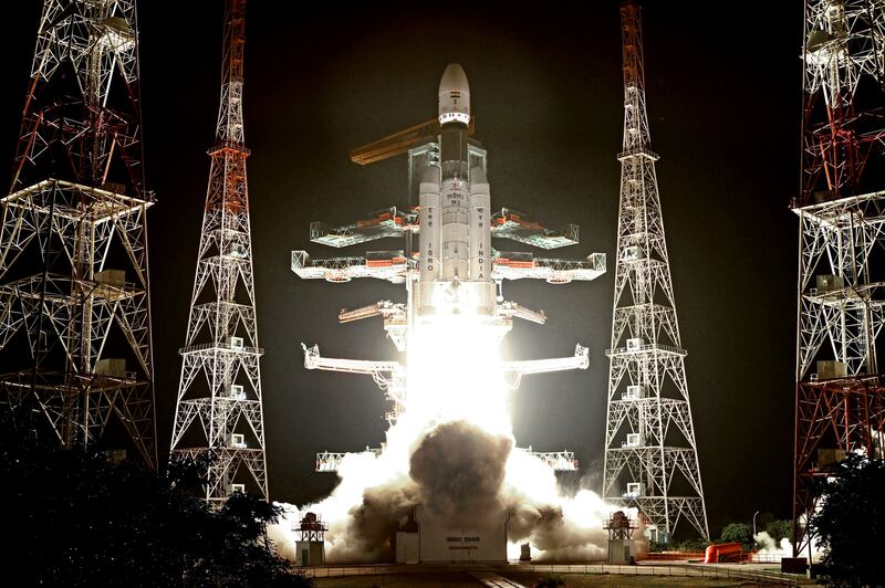 India’s LVM3 rocket successfully launched 36 of the satellites from the Satish Dhawan Space Centre. Photo: OneWeb Twitter
