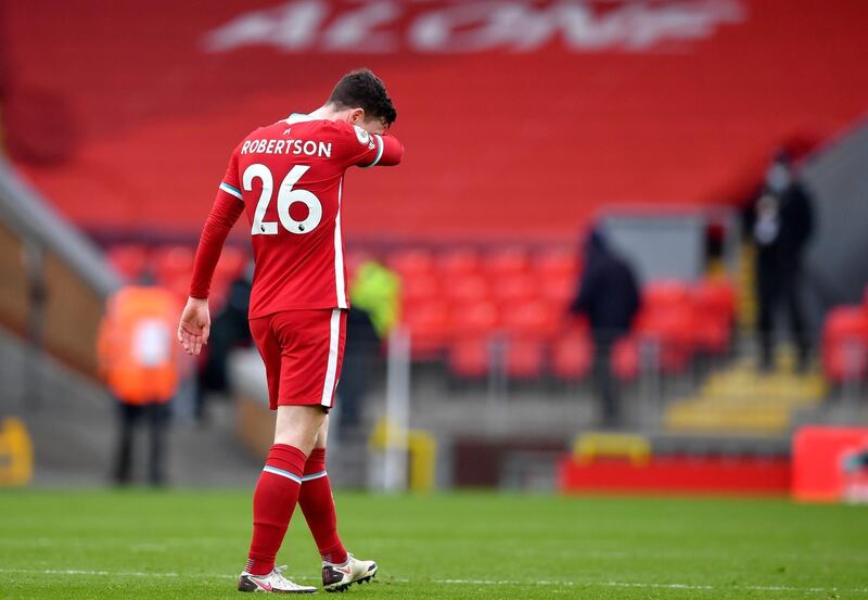 Andrew Robertson - 5
He had a difficult night trying to deal with Traore and Semedo. The Scot was pegged back in his own half and created little. EPA