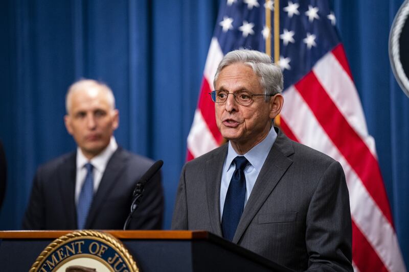 US Attorney General Merrick Garland said Chinese operatives attempted to subvert "the integrity of our judicial system". Bloomberg