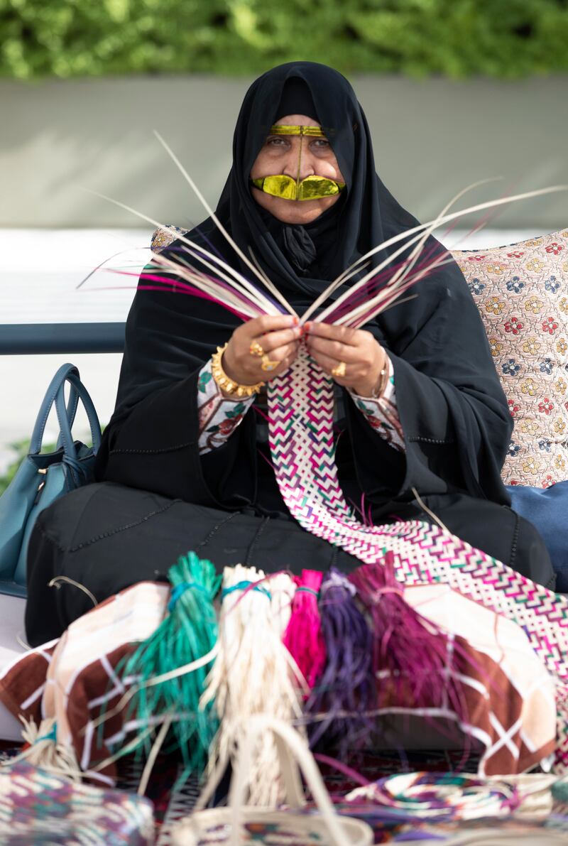 Traditional Emirati items, including baskets, mats and bags, are made using this technique.