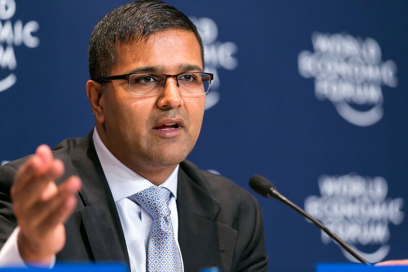 Vikas Pota, Chief Executive, Varkey Foundation, United Kingdom at the World Economic Forum on Africa 2015 in Cape Town. Copyright by World Economic Forum / Benedikt von Loebell