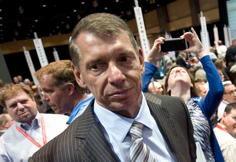 Vince McMahon is voluntarily stepping back from his roles as chief executive and chairman at WWE. AP