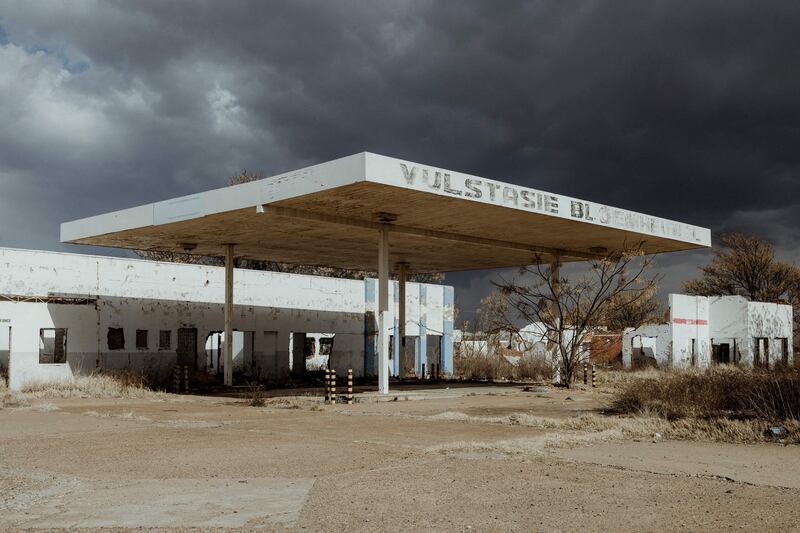 An abandoned petrol station in Christiana, South Africa.