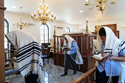 Indonesian Jews pray at Shaar Hashamayim Synagogue in Tondano.  An Indonesian rabbi at the only synagogue in the world's most populous Muslim-majority nation, called on Saturday for peace and an an end to the fighting in Israel and Gaza. AP