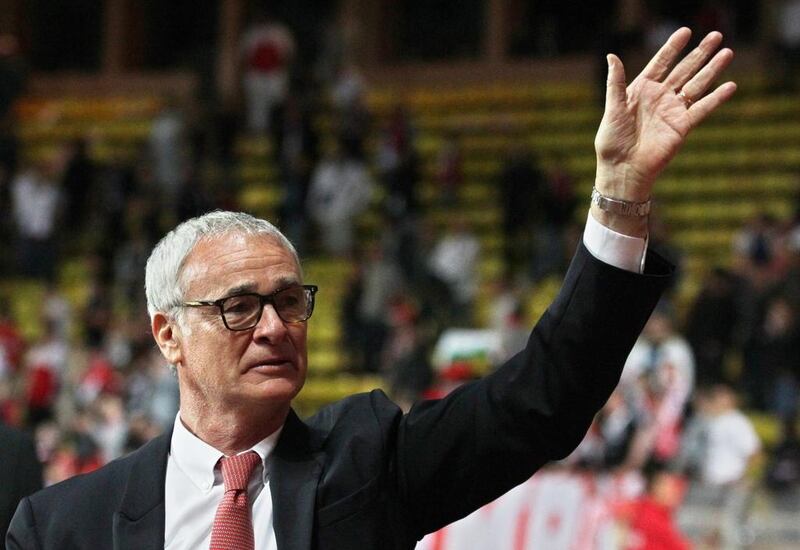 Claudio Ranieri shown in what wound up being his final match in charge of AS Monaco, against Bordeaux on Saturday. Jean Christophe Magnenet / AFP / May 17, 2014