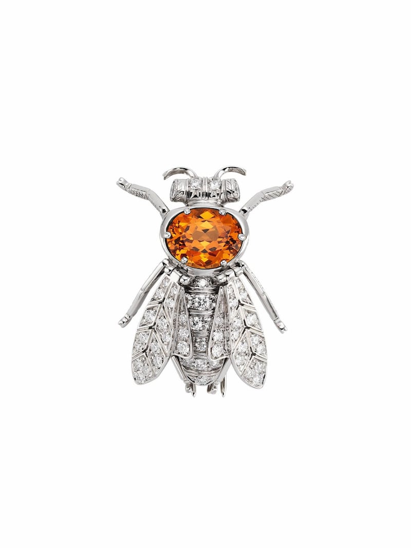 A jewelled bee, from Gucci's first ever high jewellery collection, Hortus Deliciarum