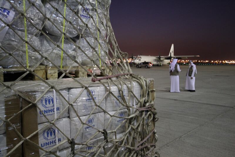 The first shipment involved three C130 military planes that transported 33 tonnes of humanitarian relief and shelter items.