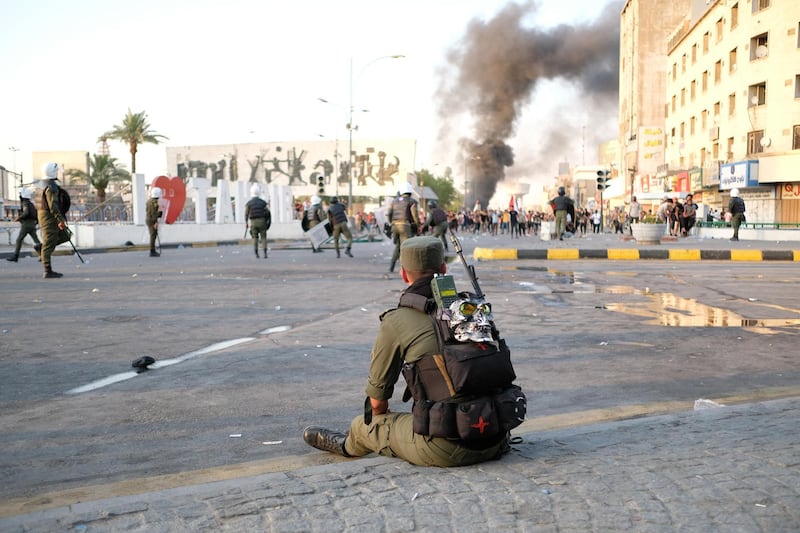 Protesters from across Iraq gathered in Baghdad to demand accountability after the assassination of dozens of activists. Getty