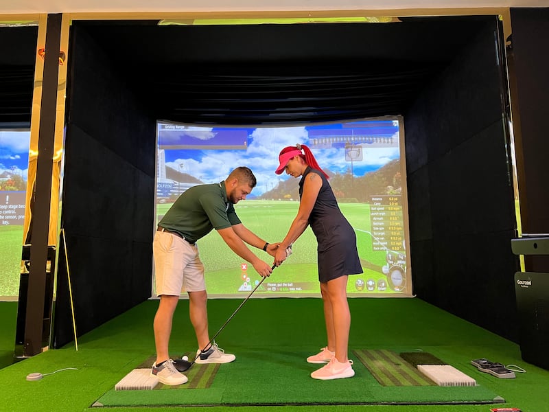 Indoor golf and entertainment lounge MyGolf Dubai is open during the summer. Photo: MyGolf Dubai