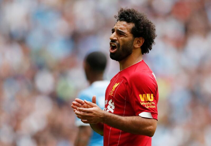 Mohamed Salah shows his frustration. Action Images via Reuters