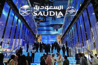The kingdom’s aviation major Saudia Group said it will purchase 39 787s, with a further option to buy 10 more aircraft, from Boeing. Pawan Singh / The National