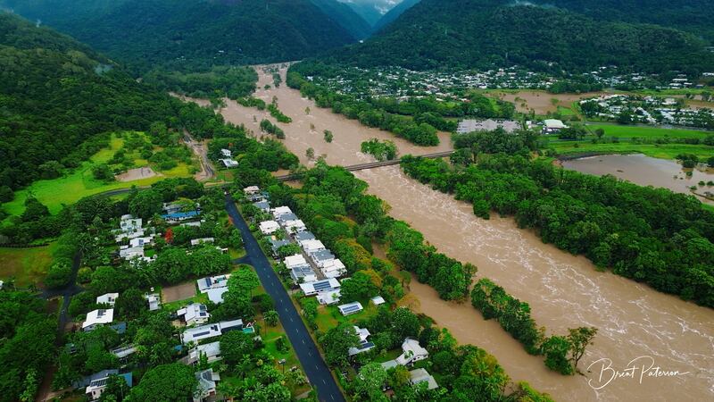 Barron River burst its banks, flooding the Queensland city of Cairns. Reuters