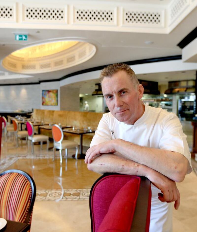 ABU DHABI — UNITED ARAB EMIRATES — 26AUG2013 — Celebrity Chef Gary Rhodes at his newest restaurant, Rhodes 44 at St Regis Abu Dhabi, Corniche in Abu Dhabi. Ravindranath K / The National