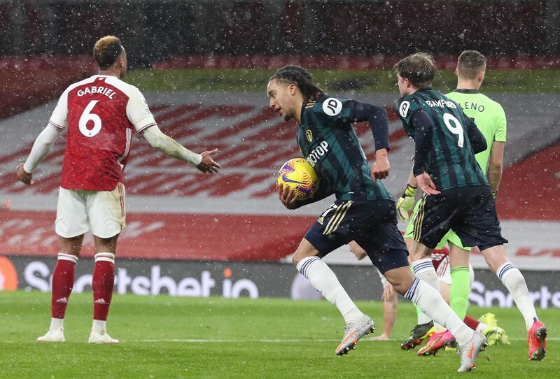 Helder Costa – (On for Jack Harrison 46’) 6: Gifted Arsenal possession ahead of fourth goal but added much-needed spark to Leeds’ attack and grabbed their second goal. EPA