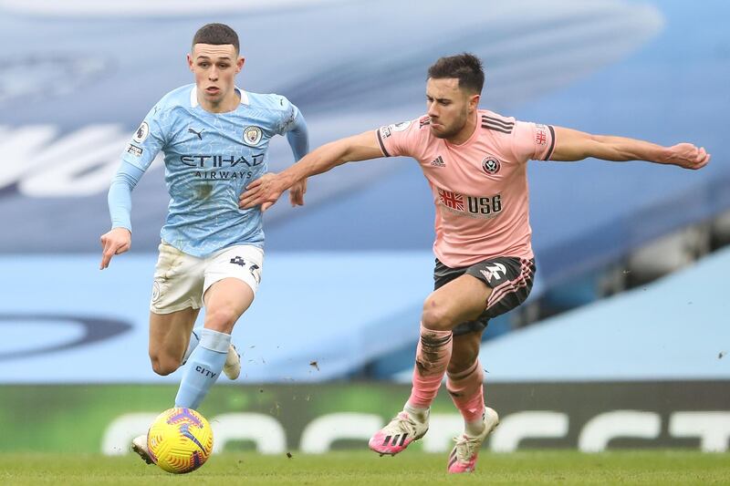 Phil Foden – 6. Looked worryingly groggy after a clash of heads with Lundstram. Made some gliding runs, without creating many clear openings. AFP