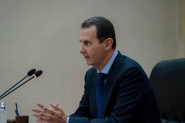 Syrian President Bashar Al Assad addresses the government committee that oversees measures to curb the spread of the coronavirus disease. Reuters