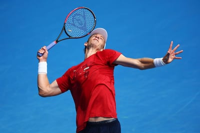 MELBOURNE, AUSTRALIA - JANUARY 10: Kevin Anderson of South Africa serves during a practice session ahead of the 2019 Australian Open at Melbourne Park on January 10, 2019 in Melbourne, Australia. (Photo by Michael Dodge/Getty Images)