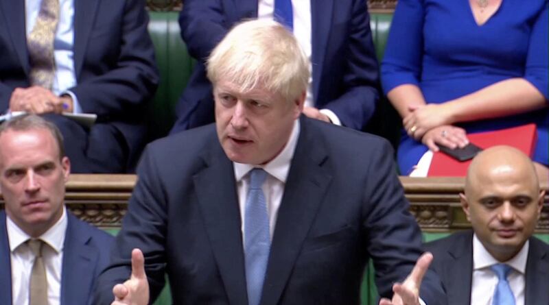 REFILE - QUALITY REPEAT   Britain's Prime Minister Boris Johnson speaks at the House of Commons in London, Britain July 25, 2019, in this screen grab taken from video. Reuters Tv via REUTERS