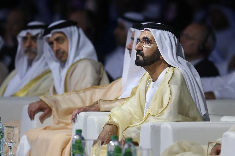 Sheikh Mohammed bin Rashid, Vice President and Prime Minister of the UAE and Ruler of Dubai, attends the launch.  Delores Johnson / The National