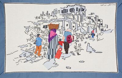 Palestine History Tapestry exhibition, which recently opened at the P21 Gallery in London. Photo by William Parry.