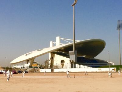 Sand cricket pitch at Zayed Cricket Stadium, Abu Dhabi. Courtesy photo