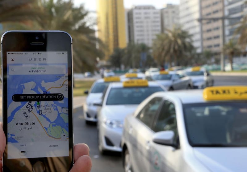 Uber currently has to keep its UAE rates at least 30 per cent above those of traditional taxis under rules set by Dubai’s Roads and Transport Authority. Ravindranath K / The National