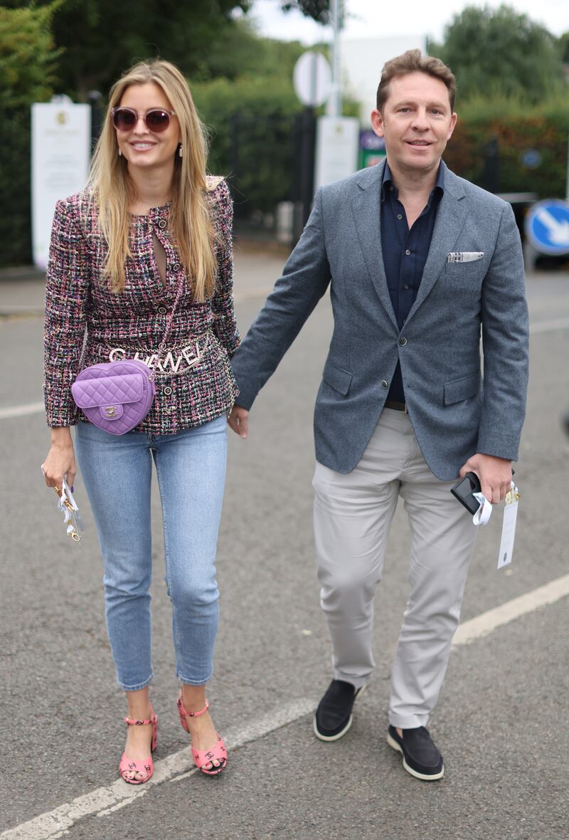 Australian actress and singer Holly Valance and husband Nick Candy attend on day four. PA