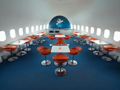 The cafe at Jumbo Stay in Sweden. Courtesy Jumbo Stay