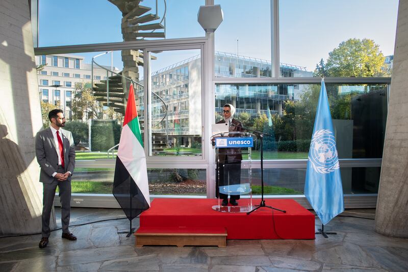 The joint UAE and UN Revive the Spirit of Mosul event, at UNESCO headquarters in Paris. 