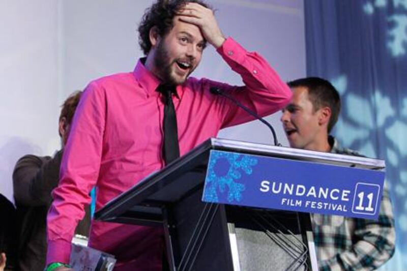 Drake Doremus accepts the Grand Jury Prize in the US Dramatic category for his film Like Crazy during the 2011 Sundance Film Festival awards ceremony in Park City, Utah.