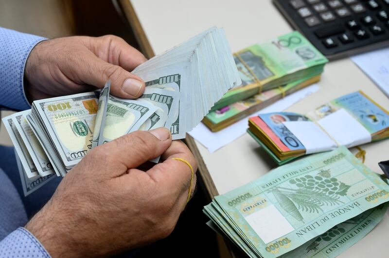 Lebanon's currency is expected to come under pressure and its value against the dollar will plunge if the war is extended to Lebanon. EPA