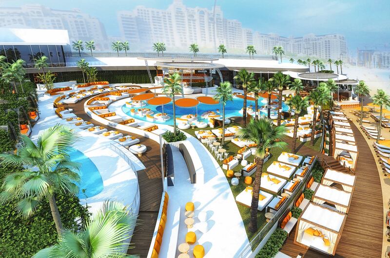The popular Ibiza club O Beach had plans to open at Palm West Beach later this year. Photo: O Beach Dubai