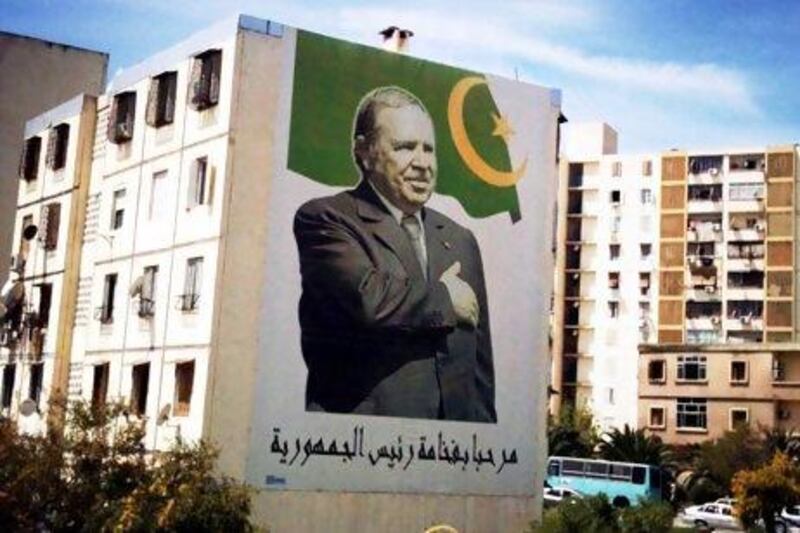 A poster of President Abdelaziz Bouteflika in the city of Constantine, Algeria. Lindsay Mackenzie for The National