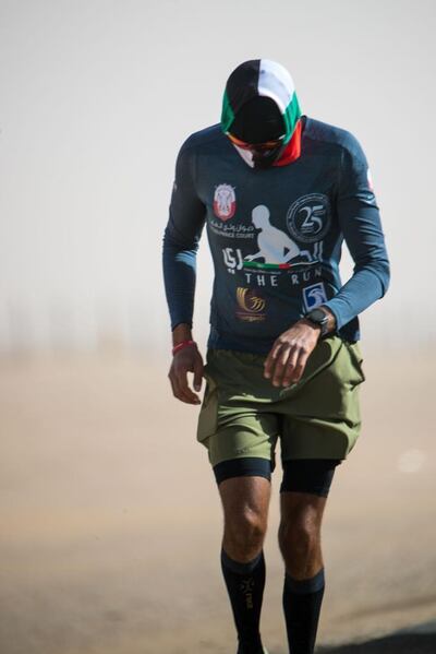 Dr Khaled Al Suwaidi is running from Abu Dhabi to Makkah to encourage more people to live a healthy life. Courtesy: Dr Al Suwaidi.