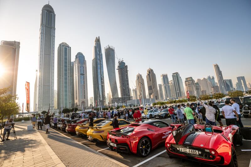 More than 200 supercars, motorbikes and custom cars took part in the event. Photo: No Filter Dubai