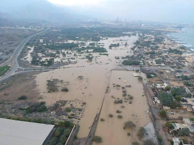 Cemetery in Ras Al Khaimah, being flooded due to the recent storm. provided By Mohammed Al Shahhi.