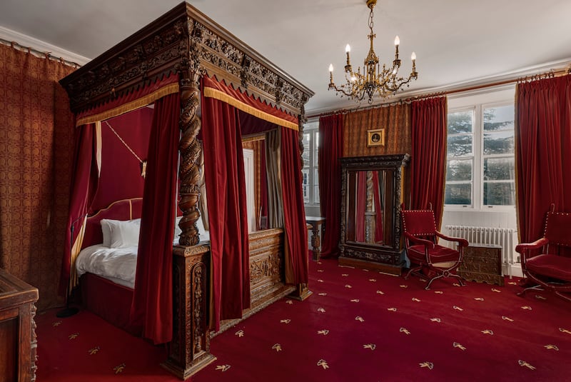 A collection of 400-year-old tapestries adorn the state bedroom 