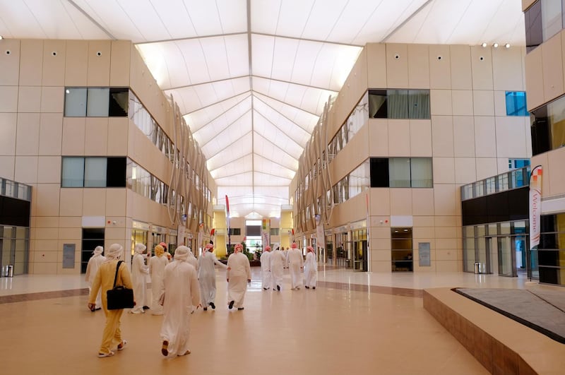 September 11. Students at the newly opened Zayed University Campus. September 11, Abu Dhabi. United Arab Emirates (Photo: Antonie Robertson/The National)