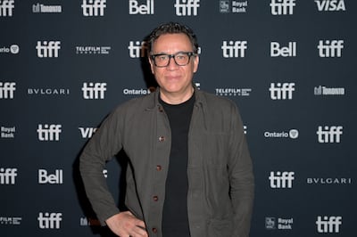 Fred Armisen wore prosthetic eyebrows to play the role of Uncle Fester. Photo: Getty Images / AFP