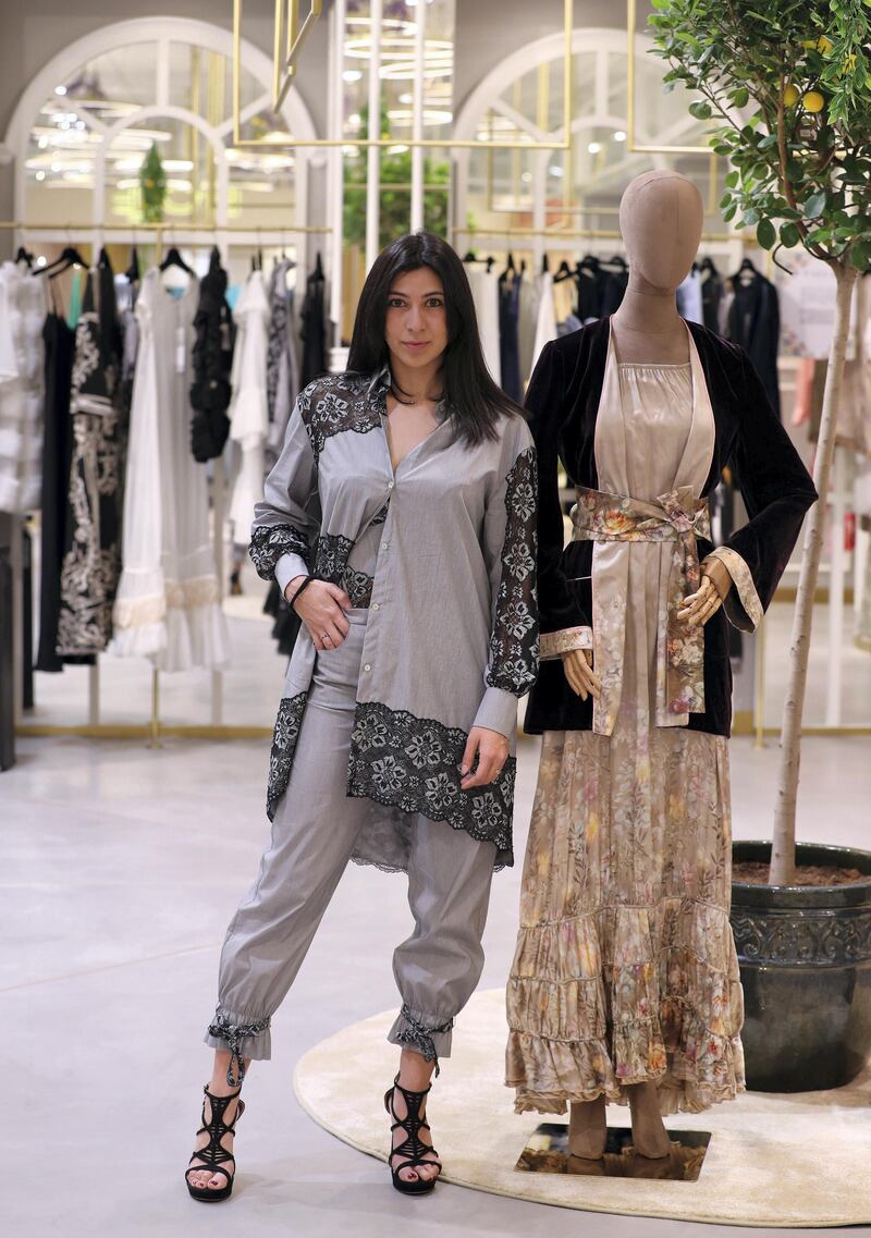 Dubai, United Arab Emirates - Reporter: Panna Munyal. Fashion. Shopping. C.Alla founder and designer Francesca Fanti. Pop-up of eight Italian boutique brands at Galeries Lafayette at The Dubai Mall. Tuesday, March 23rd, 2021. Dubai. Chris Whiteoak / The National